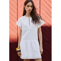 Pepe Jeans para mulher. PL9537785 Vestido Destin branco (M), Casual, Algodão, Manga curta