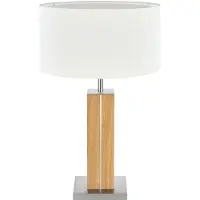 HerzBlut Candeeiro de mesa Dana, carvalho oleado, altura 56 cm