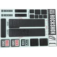 RockShox Kit De Autocolantes 30/32 Mm Stealth My18-sid/reba/revelation(pre-2018)/sektor/recon/xc32/30g/30s/xc30