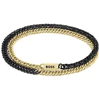 HUGO BOSS Bicolor Bracciale da uomo Jaxe 1580392 - Length: 19 cm