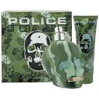 Police Set : To Be Camouflage, Eau De Toilette, per uomo, 75 ml + To Be Camouflage, Idratante, Lozione per il corpo, 100 ml