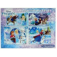 Clementoni Conjunto Frozen 4 em 1 Puzzle 7723 Para meninas 20 x 60 x 100 x 180 peças