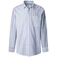 Pepe Jeans para homem. PM3090826 Camisa azul do Cleveland (XL), Casual, Algodão, Manga comprida