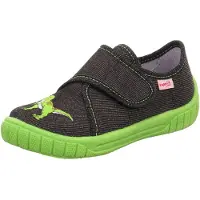 Superfit Pantufa 'Bill' verde néon / vermelho fogo / mosqueado preto / branco