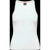 BOSS para mulher. 50554664 T-shirt Epetite branca (S), Branco, Casual, Algodão, Sem mangas / correias
