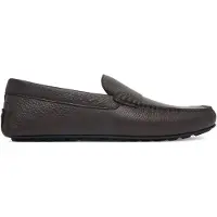 BOSS para homem. 50568700 Mocassins de couro Noel castanho escuro (46), Marrom, Plano, Nenhum, Casual, Clássico