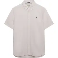 Superdry para homem. M4011102A Camisa clássica Seersucker cor-de-rosa (XXL), Casual, Algodão, Manga curta