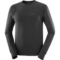 Salomon - Polares - Sntial Lightwarm Crewneck M Deep Black para Homem - Tamanho L - Preto