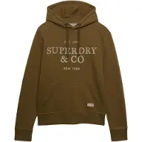 Superdry para homem. M2014716A Camisola com capuz 1954 Company Relaxed castanha (XXL), Marrom, Casual, Algodão