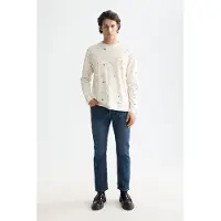 Scotch & Soda Camiseta De Manga Comprida 750 Years Celebration Relaxed Fit Allover Printed