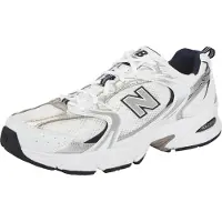 New Balance para mulher. MR530 Sapatos 530 branco/azul (41.5), Plano, 1 a 3cm, Cordão