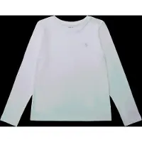 Ralph Lauren para menina. 312841122030 Camiseta de malha jersey branco (5años= 109/116cm), Casual, Algodão, Manga comprida, moda infant