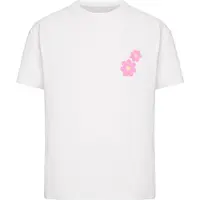 Miss Tee Camisa 'Flower Market Flowers' amarelo pastel / verde claro / rosa / branco