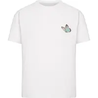 Miss Tee Camisa 'Even Small Wing Find Wide Blue Sky' bege / aqua / castanho / branco