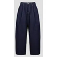 Samsøe & Samsøe Calças de ganga mom SAHARPER PLEAT JEANS mulheres - Marinho - US 27 / 30