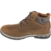 SKECHERS para homem. 204394 Botas de couro para tornozelo Segmento 2.0 Brodgen brown (43), Marrom, Plano, Cordão, Casual