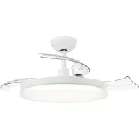 Philips Ventilador de teto com lâmpada LED Solr 106 cm Pás rebatíveis | 2700-5500K | Branco Regulável