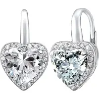 Silvego Orecchini A Cuore In Argento Con Zircone LPS0629EW — Orecchini