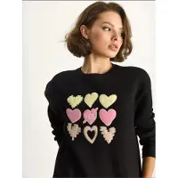 Bianco Lucci Sweatshirt castanho claro / amarelo pastel / rosa pastel / preto