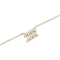 Daniel Wellington Collana Placcata Oro Acquario Cristallo Zodiaco Dw00400929 — Collana