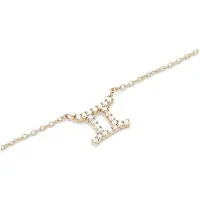 Daniel Wellington Collana Placcata Oro Gemelli Cristallo Zodiaco — Collana