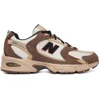 New Balance para homem. MR530 Tênis 530 bege (44.5), Marrom, Plano, Cordão, Casual