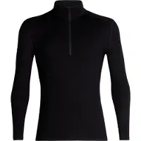 Icebreaker - Primeiras camadas - M Merino 260 Oasis LS Half Zip Black para Homem - Tamanho S - Preto