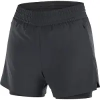 Salomon - Vestuário trail corrida mulher - Shkout C 2In1 Shorts 4" W Deep Black para Mulher - Tamanho M - Preto