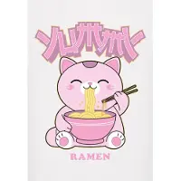 Miss Tee Camiseta De Manga Curta Ramen Kitty
