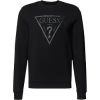 GUESS para homem. M6YQ37K4103 Moletom com logo bordado preto (L), Casual, Algodão