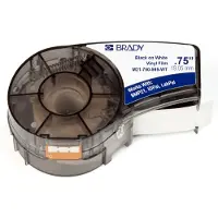 Brady M21-750-595-WT fita preta sobre branco 19,1mm x 6,40M