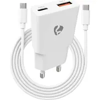 Nedis Carregador De Parede Usb-a E Usb-c Pd 3.0 Gan 20w 1.5 M