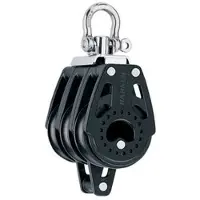 Harken Bloco Triplo Carbo Com Roldana De Gancho 40 Mm