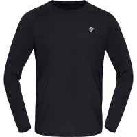 Norrøna - Primeiras camadas - Femund PureUll Long Sleeve M Caviar Black para Homem - Tamanho L - Preto