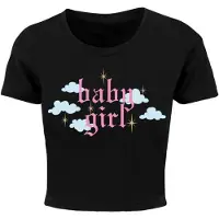 Mister tee Camisa 'Baby Girl' cinzento / rosa / preto