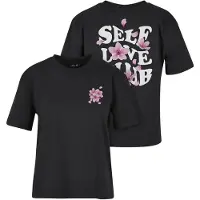 Mister tee Camisa 'Self Love Club' cor-de-rosa / rosa escurecido / preto / branco