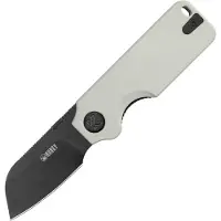 Kubey Navalha Boxer Linerlock Black Blade, white