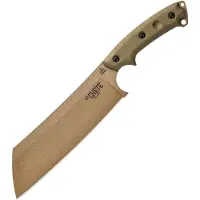 Tops knives Lil Chete LLCH-01, Coyote Tan 1095, Green Canvas Micarta, faca fixa, Leo Espinoza design