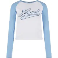 Karl kani Camisa azul claro / preto / branco