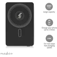 Nedis Powerbank Pbkwl20w025bk 5000 Mah