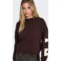 ONLY Sweatshirt vermelho vinho / branco