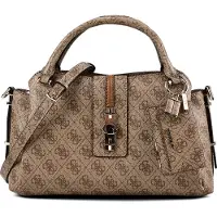 GUESS para mulher. HWSG2378060 Bolsa satchel logo Yvonne bege (OSFA), Casual, Poliuretano