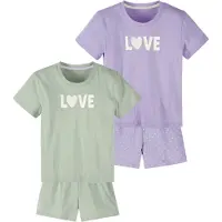 Buffalo Pijama verde claro / roxo