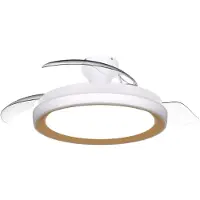 Philips Ventilador de teto LED Bliss, dourado/branco, DC, silencioso
