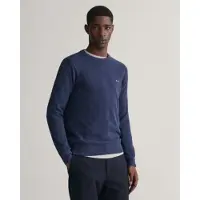 Gant para homem. 8040521 Camisola de gola redonda em piqué de algodão azul-marinho (XL), Casual