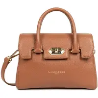 Lancaster Malas de tiracolo 'Lancaster Sac à main A rabat avec fermoir Mini Milano Cosmos Camel' castanho