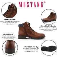Mustang Bota com atacadores conhaque
