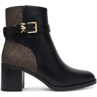 Michael Kors para mulher. 40T6RCME6L Botins de Couro com salto Rachel preto (40), 3 a 5cm, Zíper, Casual, Clássico