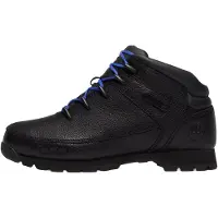 Timberland para homem. TB0A2K84W021 Botas de pele Euro Sprint pretas (45), Couro, Preto, Plano, Cordão, Outdoor, Ao ar livre
