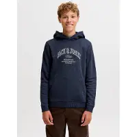 Kids Junior Sweatshirt 'JJEDenver' azul escuro / cinzento / branco